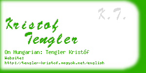 kristof tengler business card